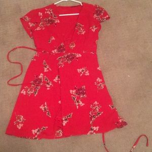 Floral wrap dress